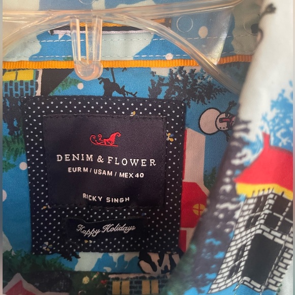 DENIM & FLOWER HAPPY HOLIDAYS SHIRT - Picture 3 of 6